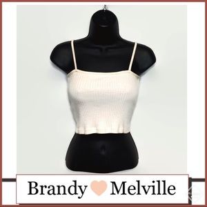 Brandy Melville McKenna Tank Ribbed & Cropped OS